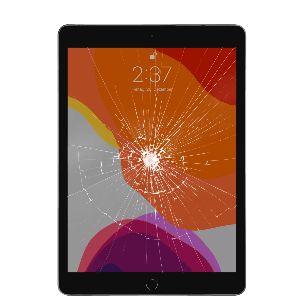 Apple iPad der fünften Generation mit beschädigtem Bildschirm