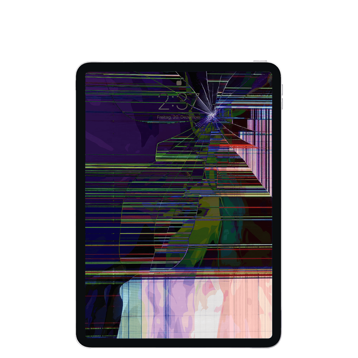 Kaputtes Display des Apple iPad Pro der vierten Generation