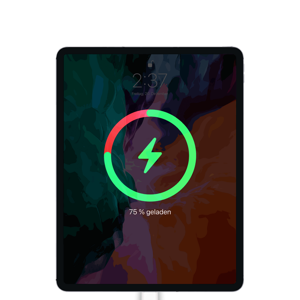 Apple iPad Pro der vierten Generation mit gerade im Ladevorgang
