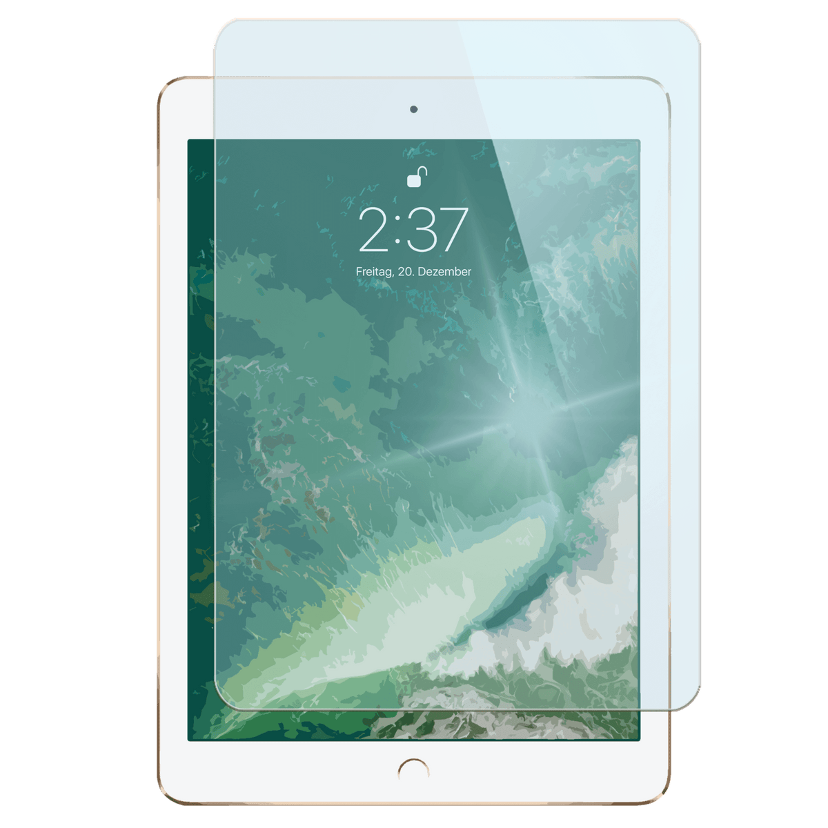  Apple iPad Pro der ersten Generation mit Displayschutzfolie