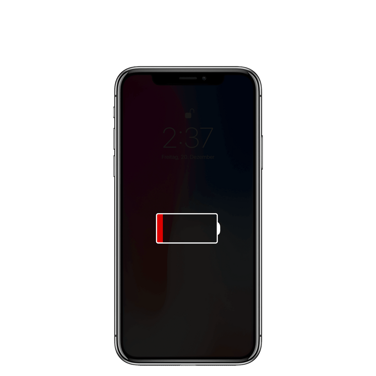 Apple iPhone XS mit leerem Akku